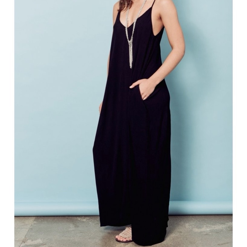 Lovestitch Gauze Maxi Dress Black S/M